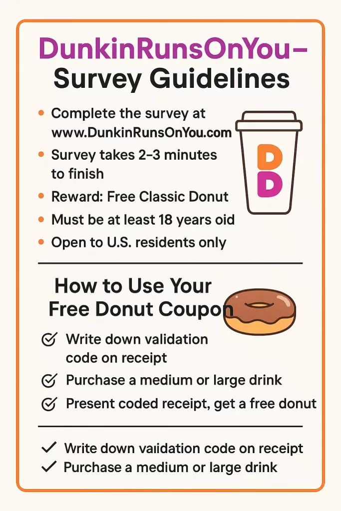 DunkinRunsOnYou – Survey Guidelines